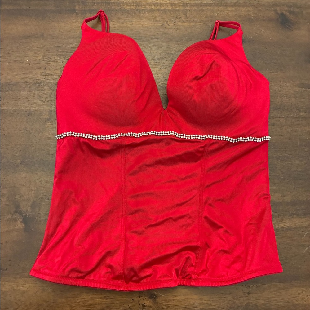 Victoria’s Secret Corset Red 36C New NWT Lingerie Very Sexy